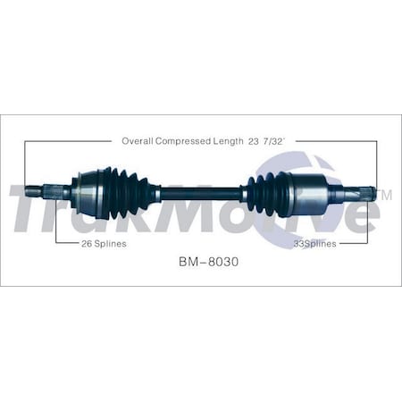 Surtrack Axle Cv Axle Shaft, Bm-8030 BM-8030